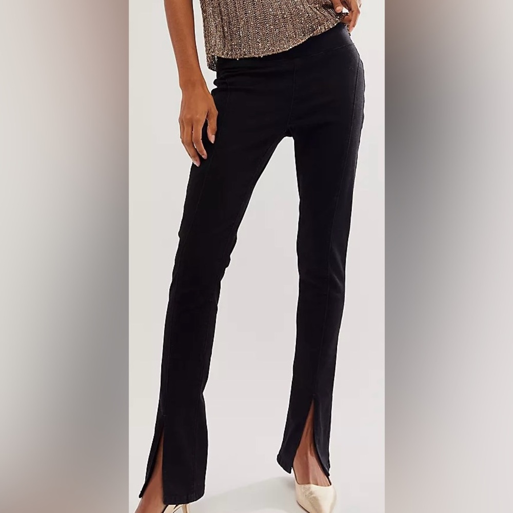 🖤Free People X We The Free, Size Medium, Double Dutch, Slit Skinny, Pants